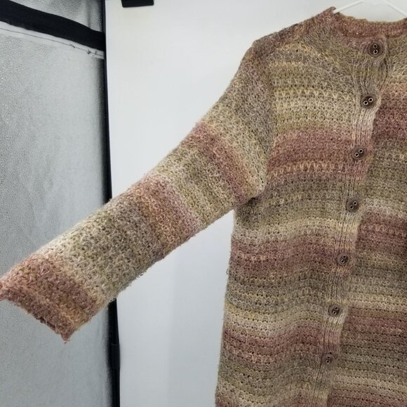 J. Jill Wool Alpaca/Wool Blend Button Cardigan Sweater M Petite Cottagecore Boho - Picture 6 of 12